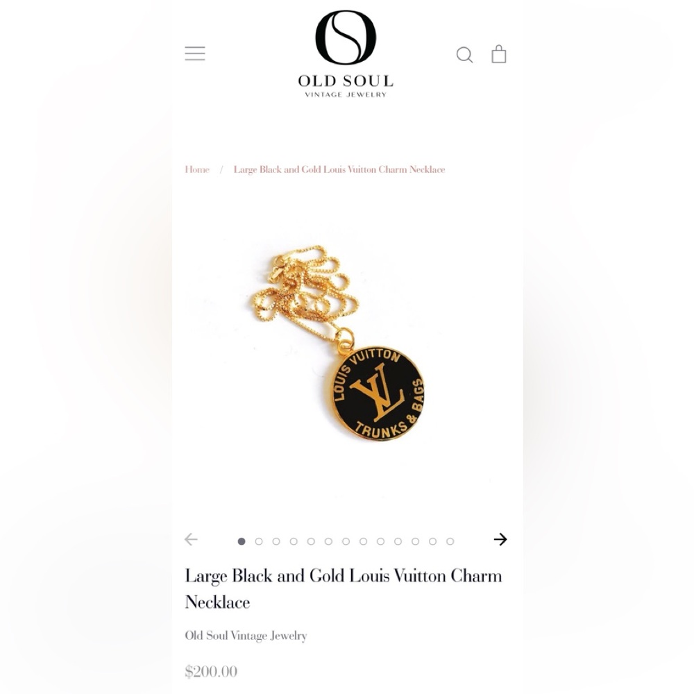 Old Soul Vintage Jewelry - Louis Vuitton Charm Necklace View 3